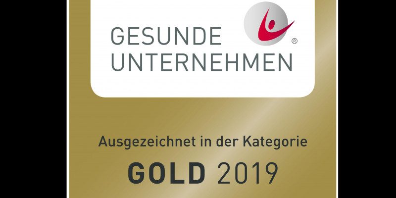 Auszeichnung „Gesunde Unternehmen GOLD 2019“ erhalten